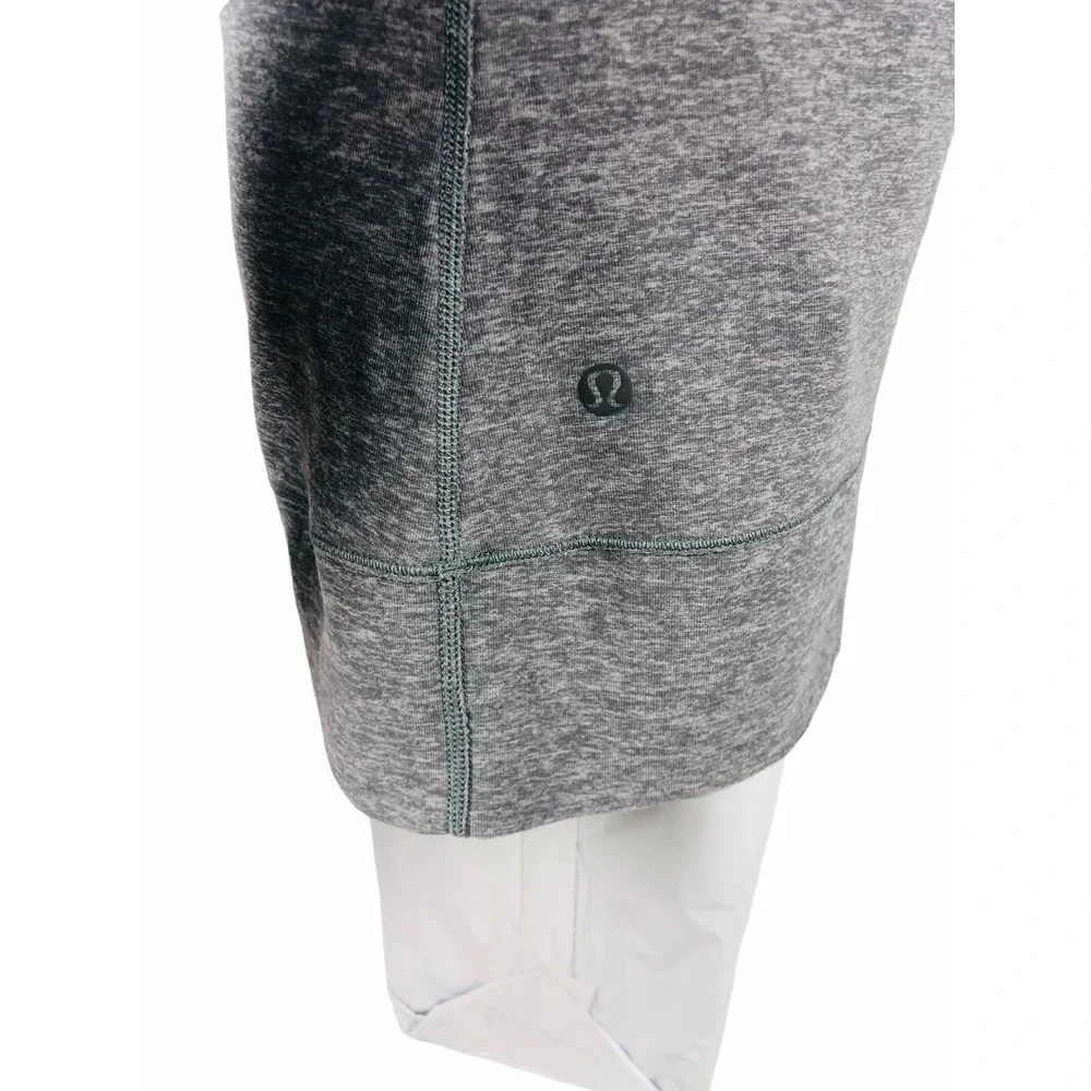 Lululemon Womens 6 8 Top Shirt Just Breathe Long Sleeve Heathered Gray Yoga EUC